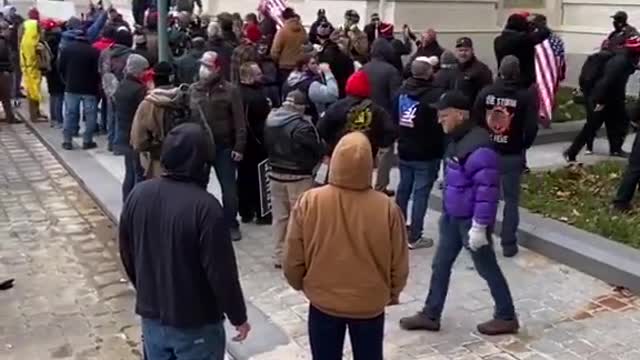 Angry American and Trump Supporter asks for back up