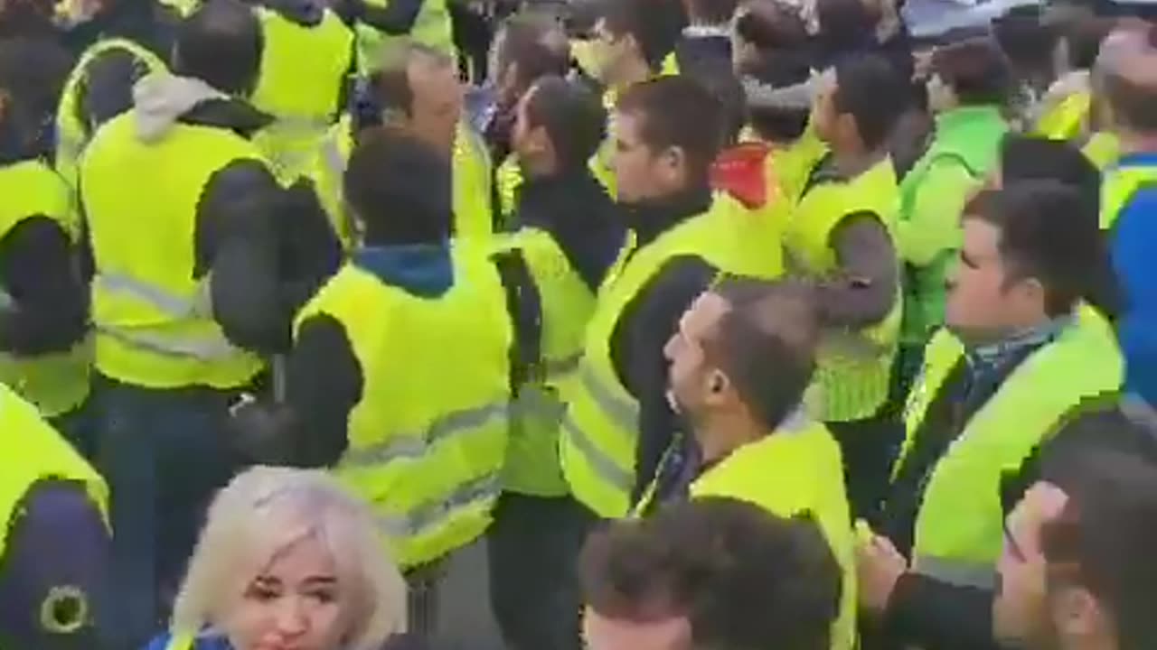 Spanish farmers "remove" the police from their demonstration