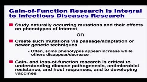 2012 - Dr. Fauci Speaks at Gain-of-Function Conference