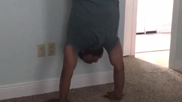 Daddy Son Handstand Gone Wrong