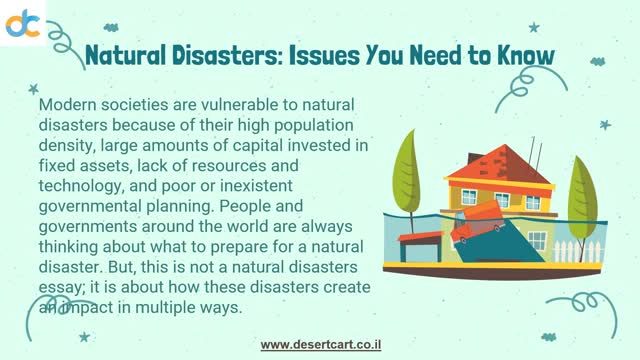 Natural Disasters: Issues You Need to Know