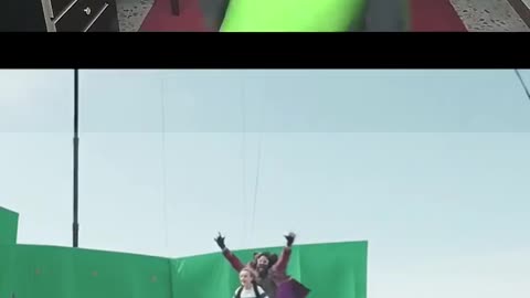 Green screen background video editing.