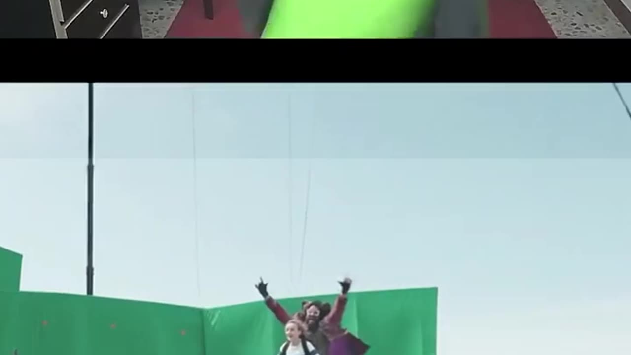 Green screen background video editing.