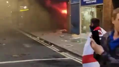 Second police station destroyed in Sunderland as the people revolt.