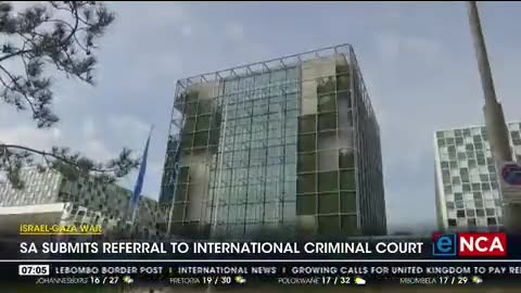 SOUTH AFRICA ISSUES REFERRAL TO ICC -INVESTIGATION OF WAR CRIMES ON GAZA