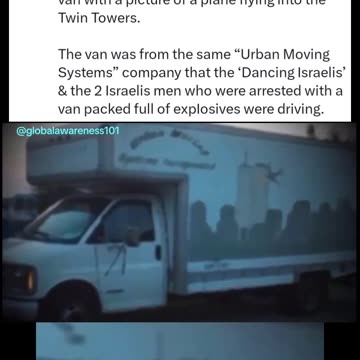9/11 Dancing Israelis Moving Van Had A Mural Of Plane Crashing Into Twin Towers