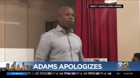 New York mayor Adams eats crackers