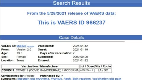 150,000 Death reports deleted from VAERS 6/27/2021