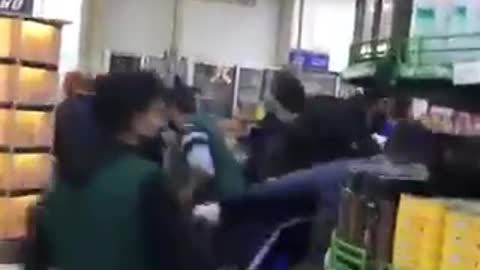 A clash between citizens in a supermarket in Lebanon over a bottle of oil