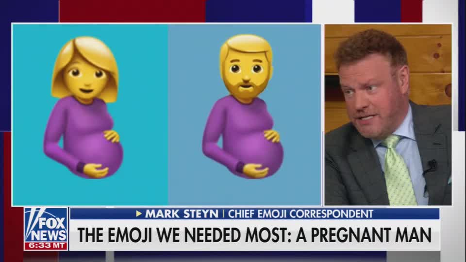 Mark Steyn and Tucker Carlson Hilariously Mock Big Tech's New Pregnant Man Emojis