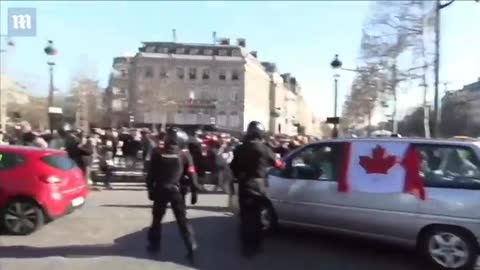 Protest in Paris: Chaos in Paris as 'Freedom Convoy' protesters defy police ban