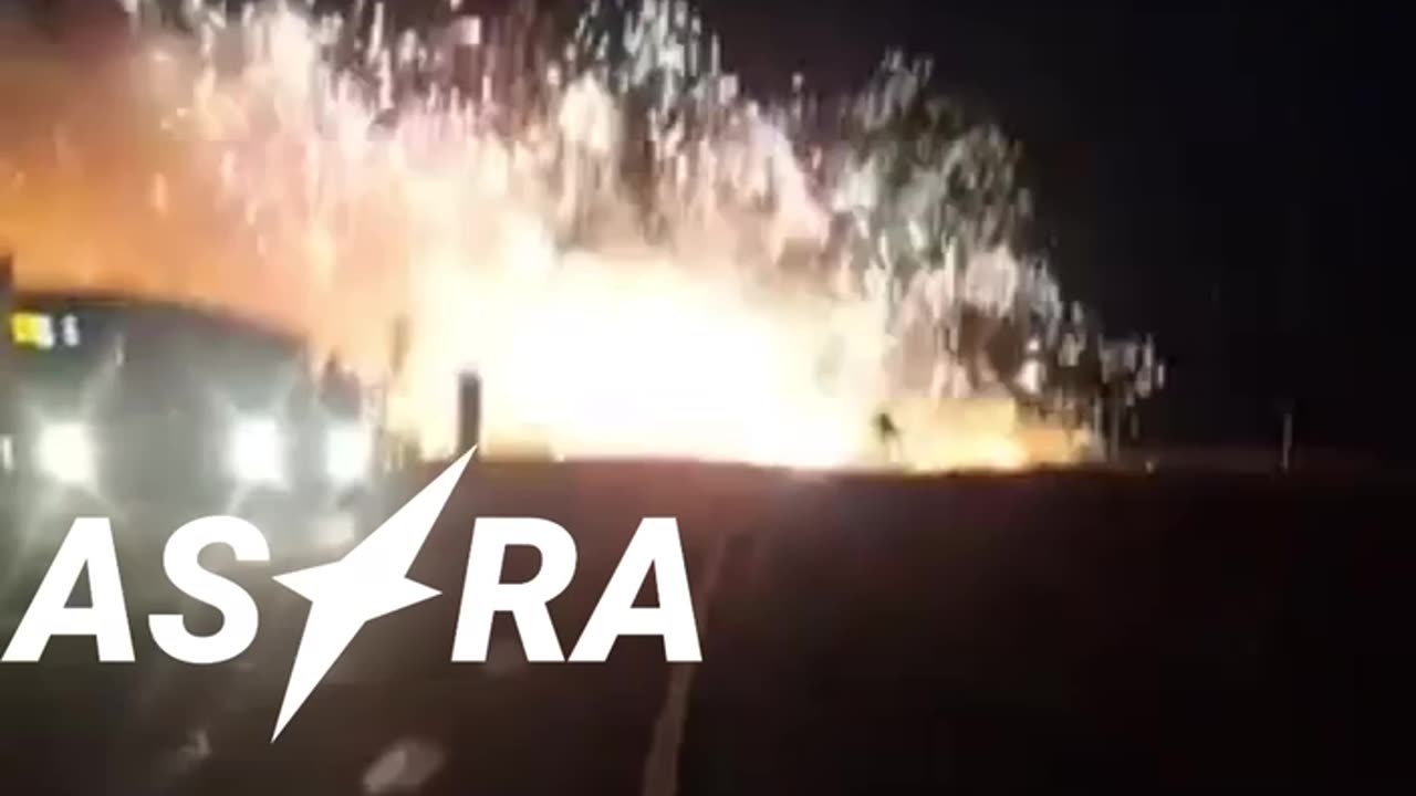 🎉💥 In the Amur region of Russia, a car crashed into a truck that was transporting fireworks.