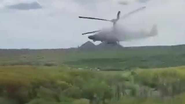 Ka-52 "Alligator" of the VKS in operation in the Donbas