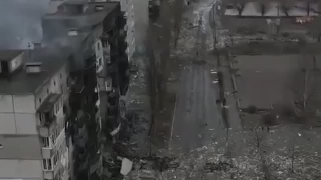 Drone shows the Damage in Borodyanka, Ukraine