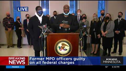 George Floyd's family speaks after ex-officers convicted of violating his civil