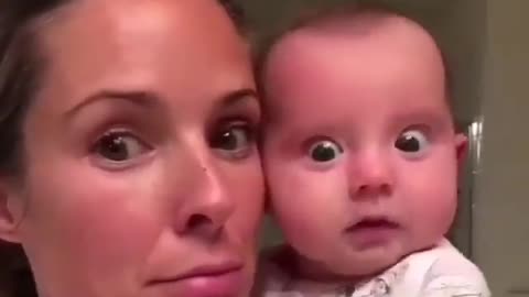 Funny mom & son