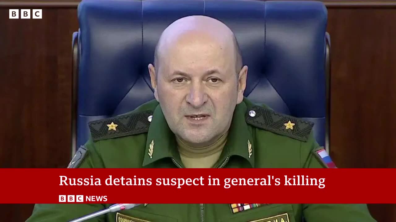 Russia detains Uzbek man over general's killing in Moscow | BBC News