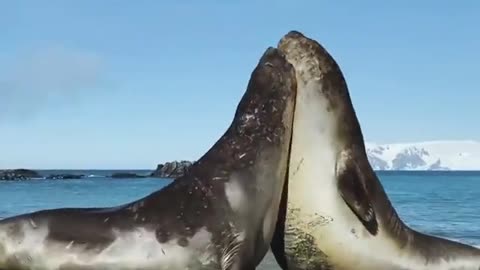 lions seals must guard their harems from other intruding males