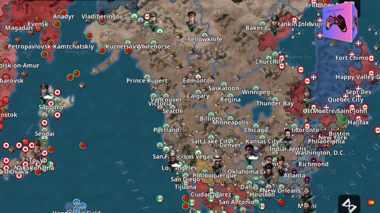 World Conqueror 4 Nuclear War mod Red International Californian Republic part 3