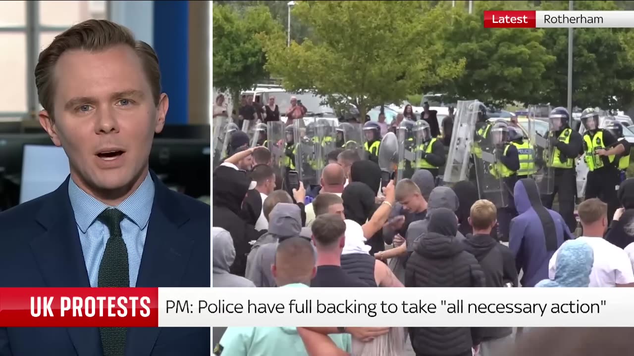 Chairs hurled at police as violence breaks out in Rotherham and Middlesbrough