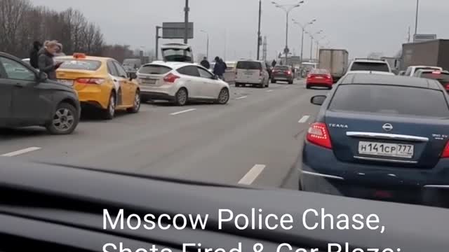 Moscow Police Chase, Shots Fired & Car Blaze: Carnage on Russian Capital's Major Ring Road