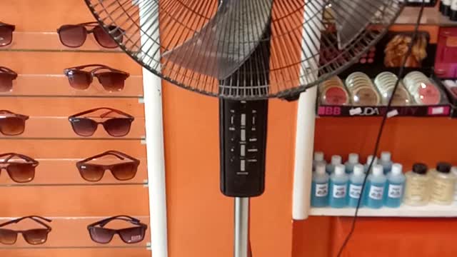 Black fan in summer