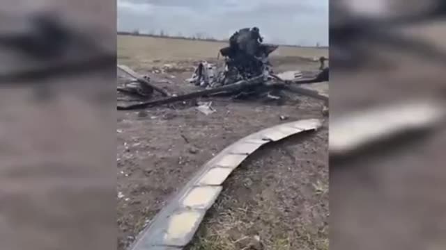 Russian helicopter shot down-Ukraine war