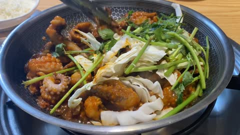 Korean Food - Stir-fried octopus