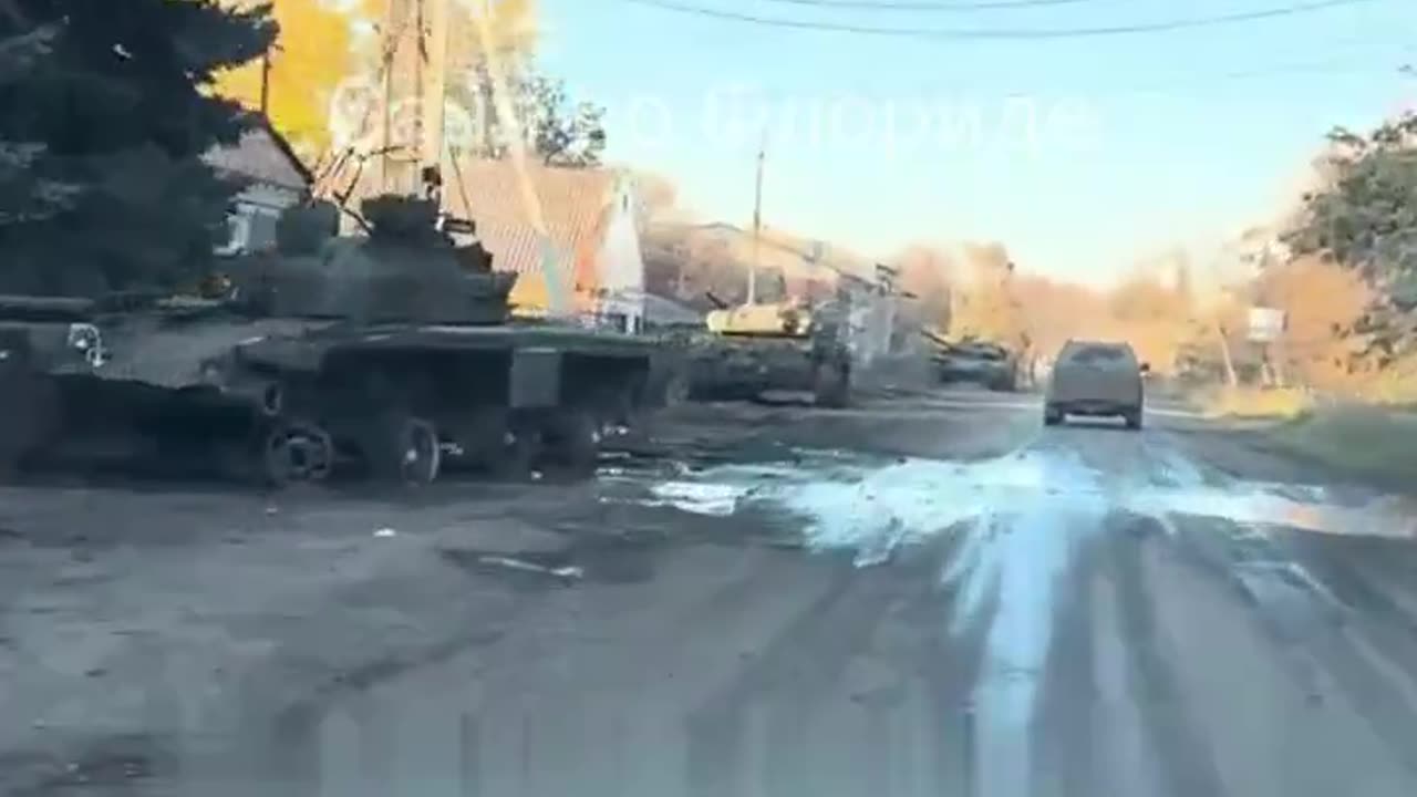 Sad Ukrainian tanks in the Kursk region.