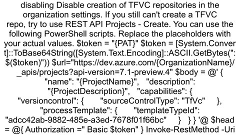 Not finding tfvc version control in azure devops