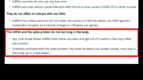 Il CDC fa sparire dal suo sito una frase importante sulla permanenza dell'mRna e della spike