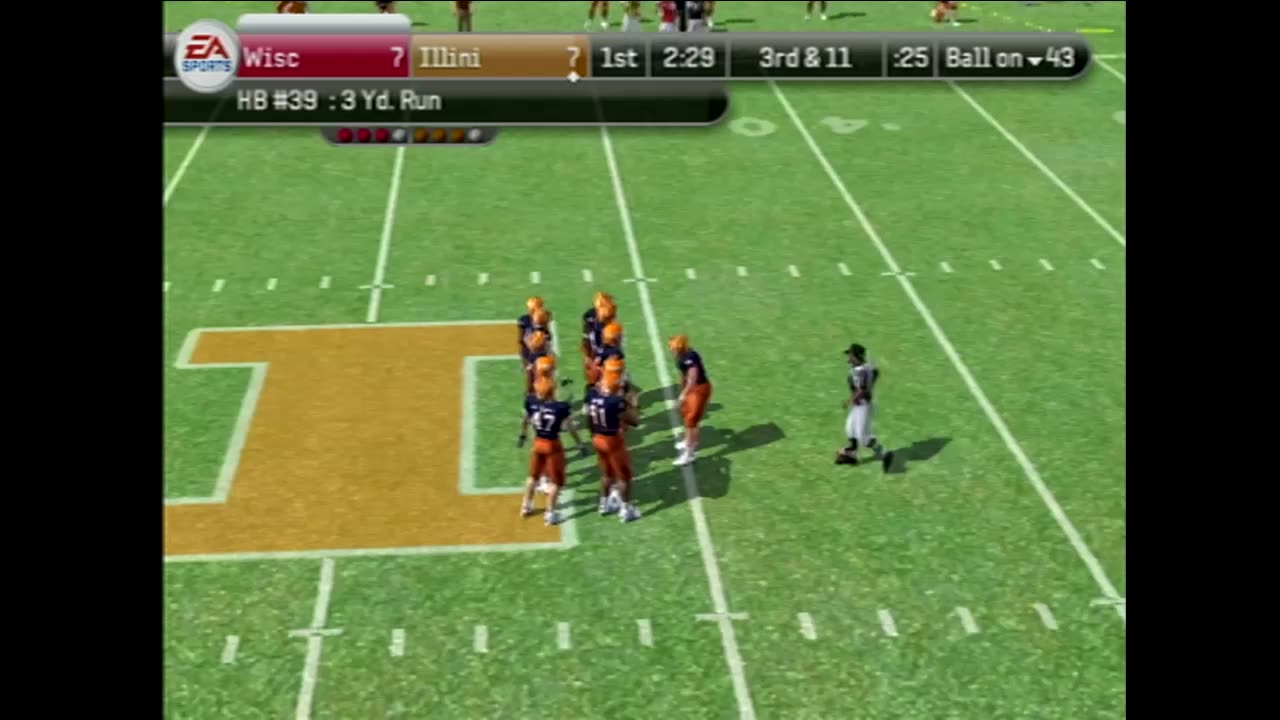 NCAA Football08 (Ps2) Wisconsin vs Illinois Part1