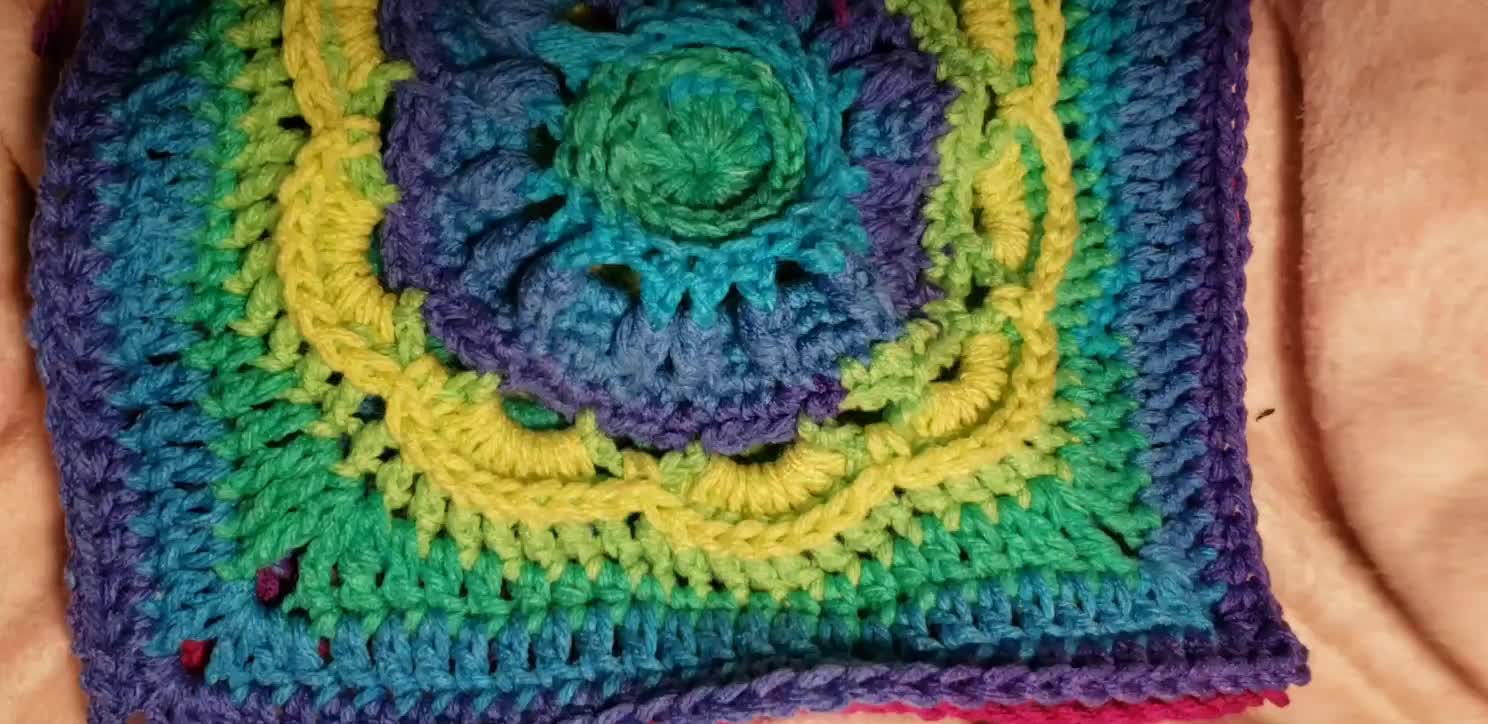 Sewing granny squares together