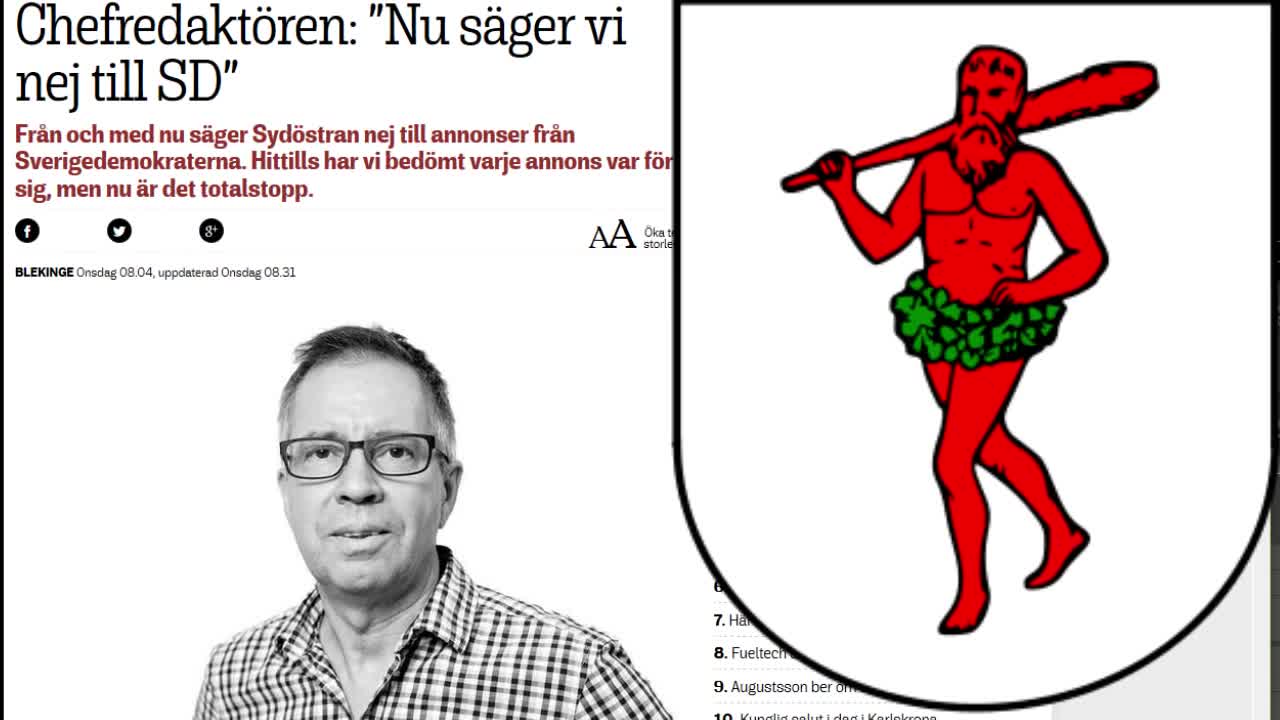 SD-hatande chefredaktör är oförskämd