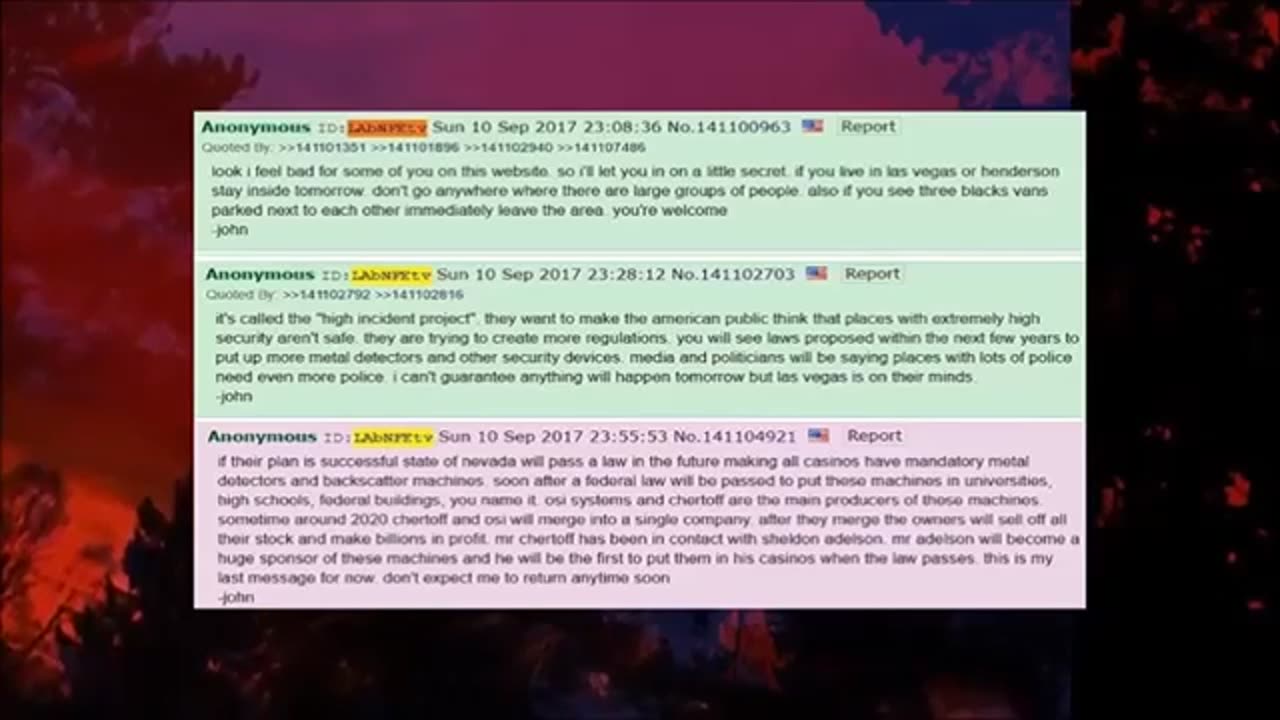 #HighIncidentProject LAS VEGAS SHOOTING False Flag 4chan Prediction Confirmed