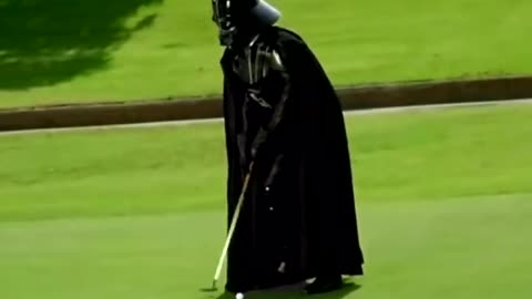 Darth Vader playing golf