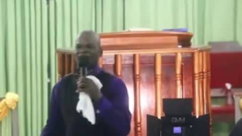 Jamaican priest praise the lord in the church