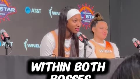 Angel Reese on playing with Caitlin Clark for Team WNBA