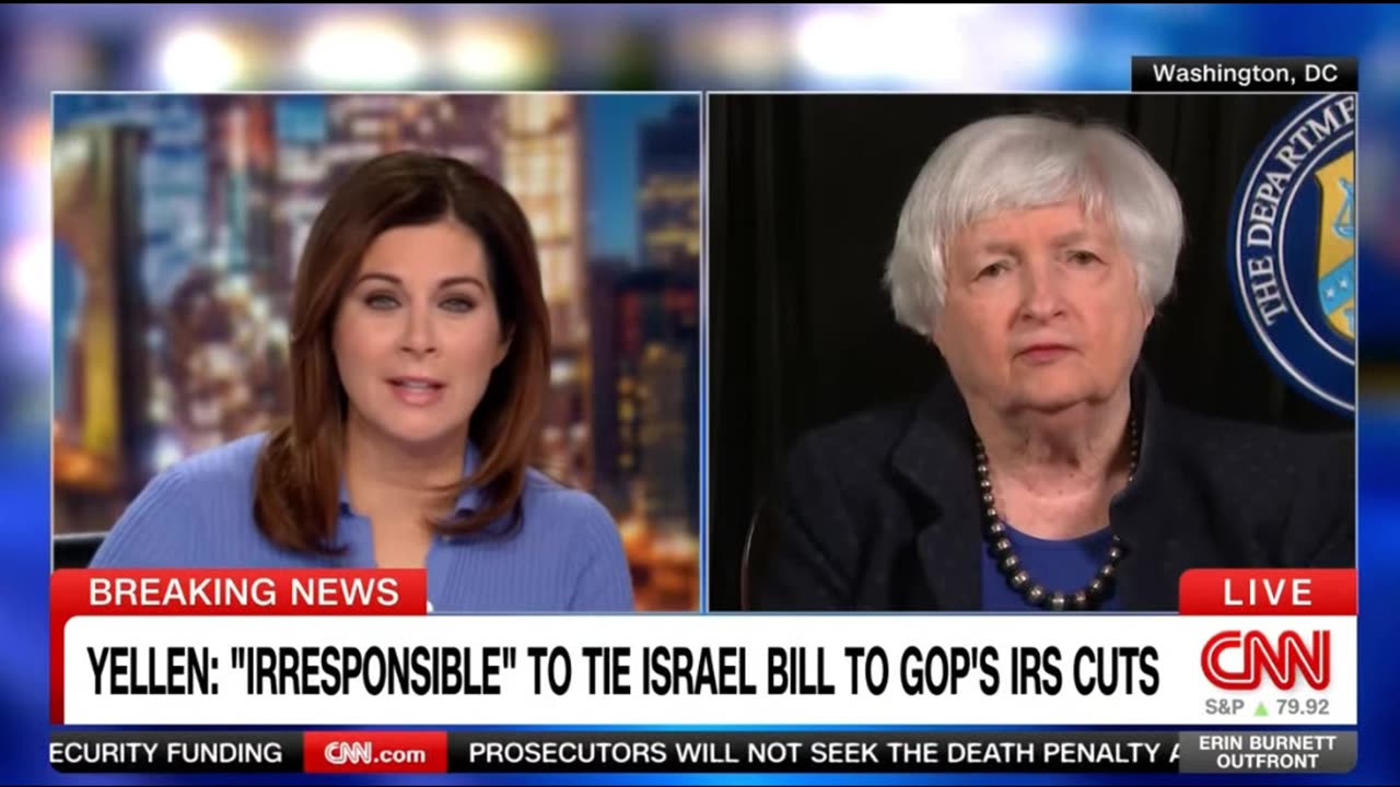 Treasury Secretary Janet Yellen Discusses Proposed GOP Cuts In IRS Funding On CNN's Outfront Show