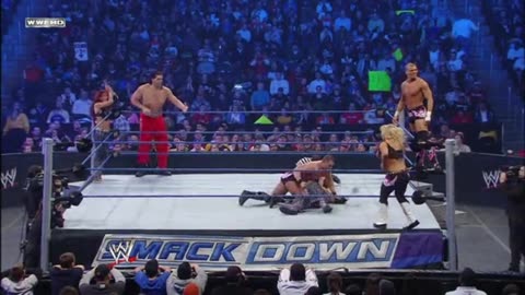 The Hart Dynasty vs. Matt Hardy, Maria Kannelis & The Great Khali SD February 19, 2010