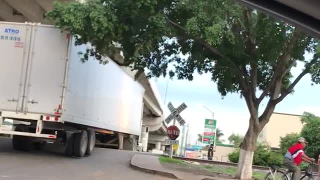 Train and Semi-Truck Collide