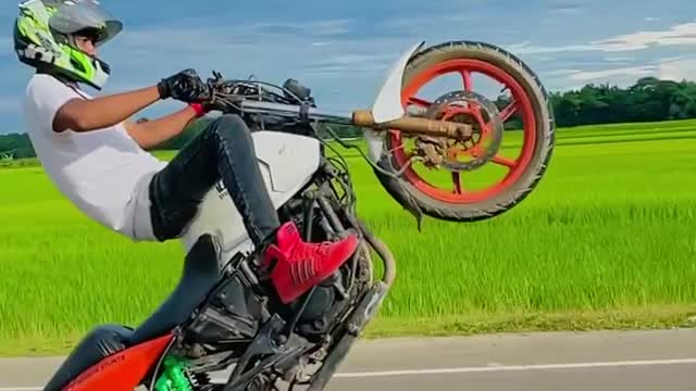 Stunt bike riding