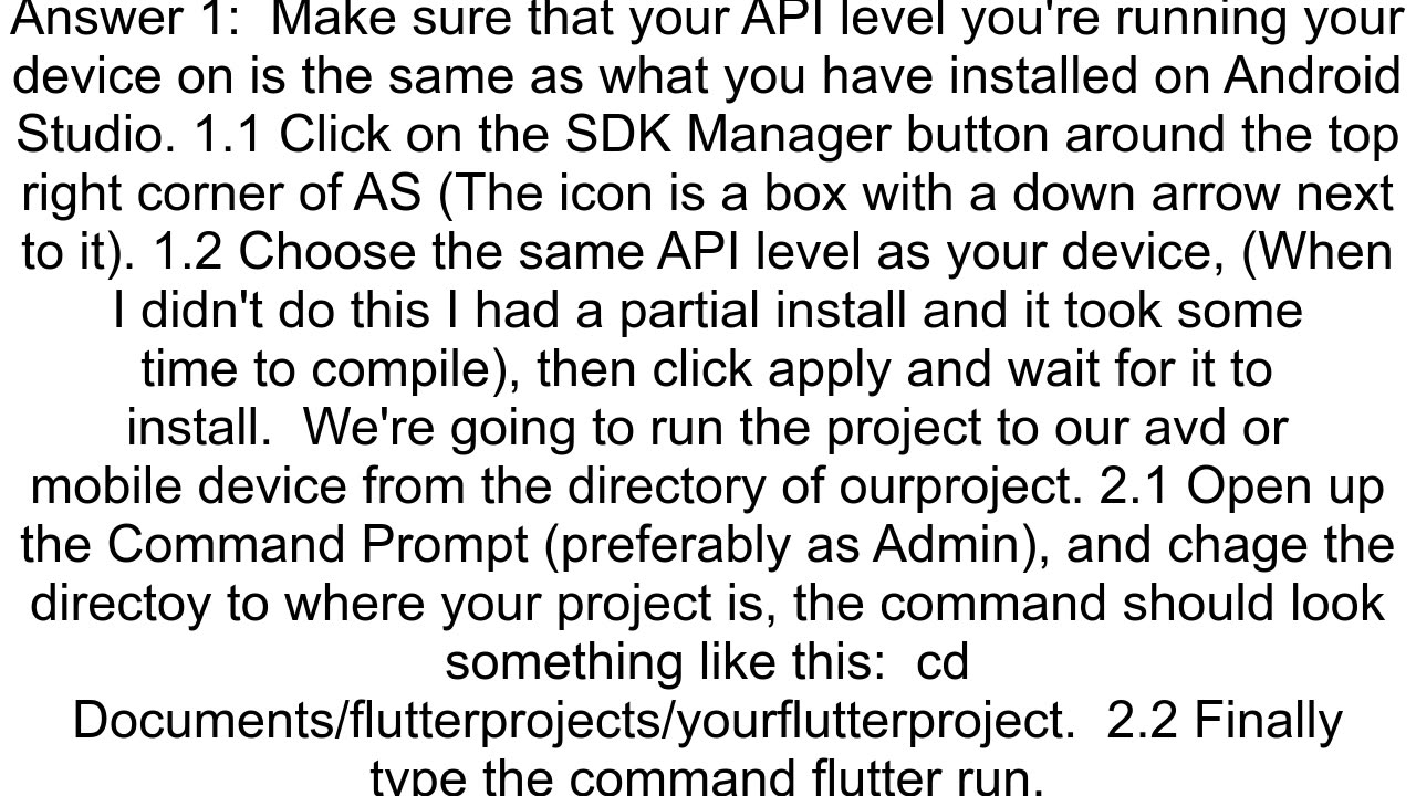 Flutter cannot connect to emulator in VSCode Waiting for a connection from Flutter