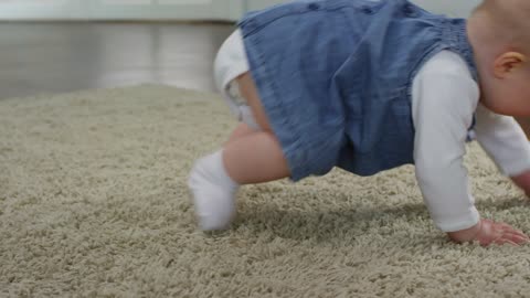 Cute baby 1st steps