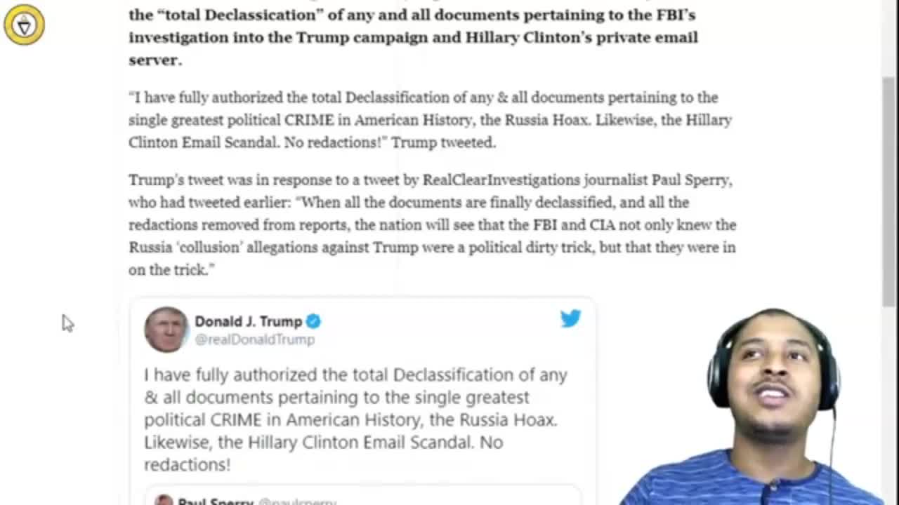 Trump 'Total Declassification' Of 'Any' And 'All Documents' Pertaining Russia Hoax; Clinton Email