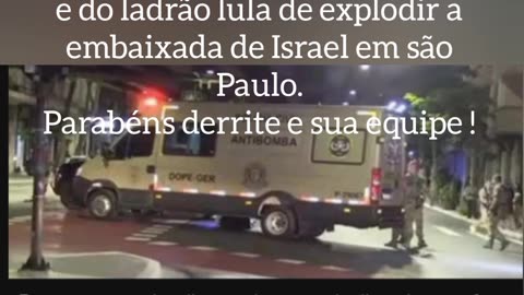Derrite estragou o plano da Globo e do ladrão lula de explodir a embaixada de Israel em são Paulo. Parabéns derrite e sua equipe !