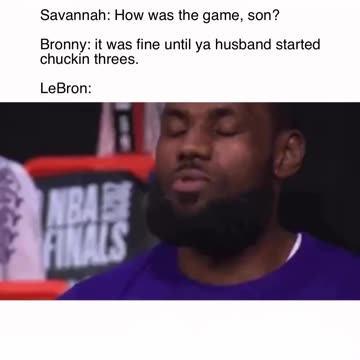 Bronny come home like pops wouldn’t pass the ball to me 😂