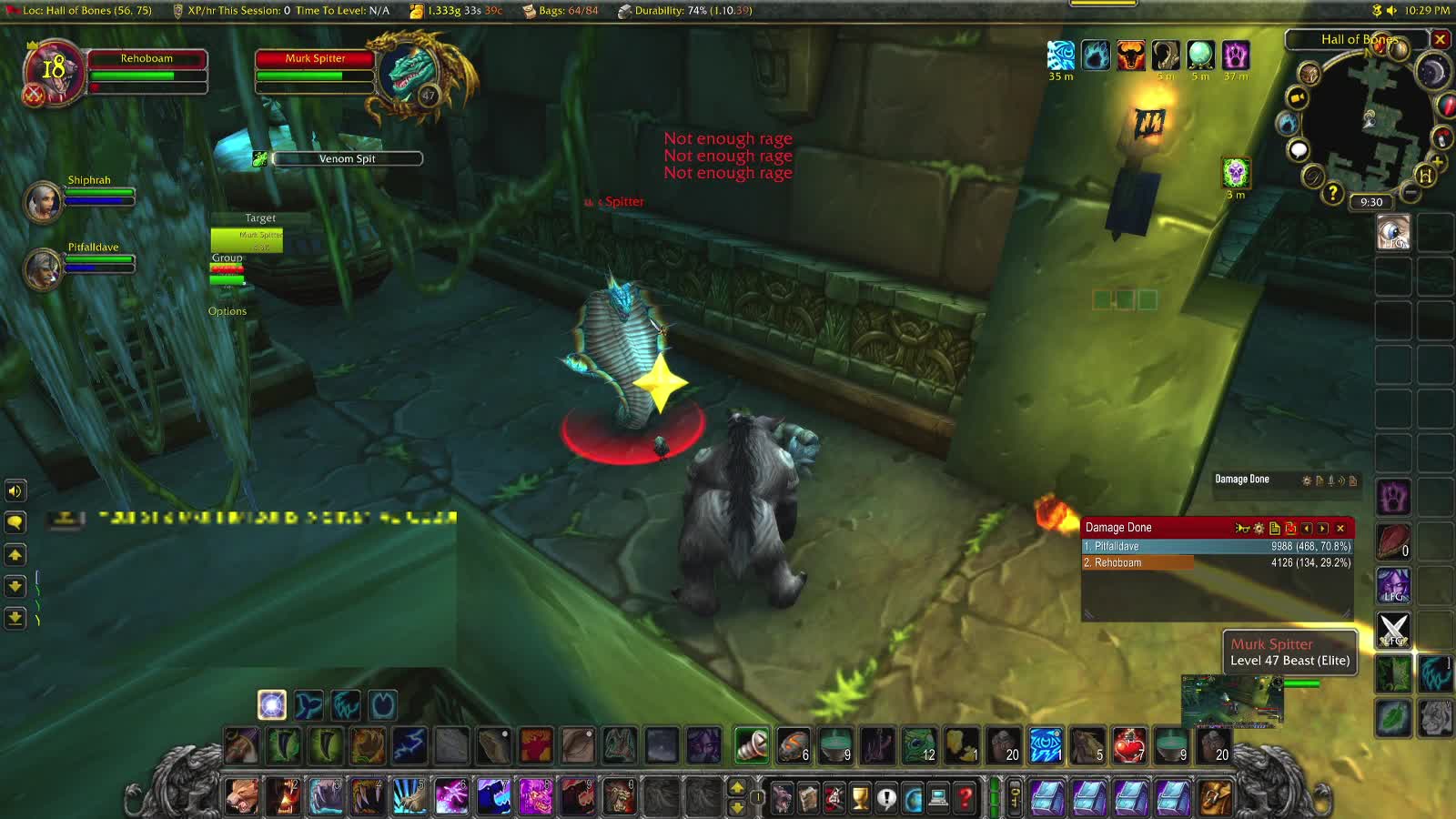 World of Warcraft Classic Druid tanking at the Sunken Temple