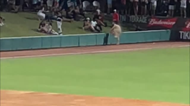 Streaker Gets Tackled at Jumbo Shrimp Game