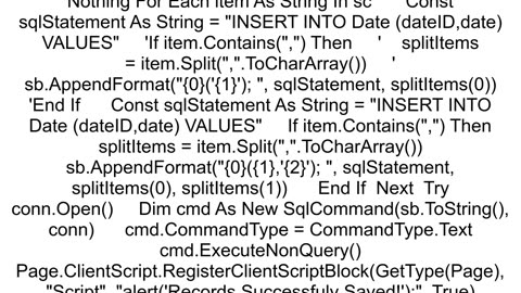 error ExecuteNonQuery CommandText property has not been initialized